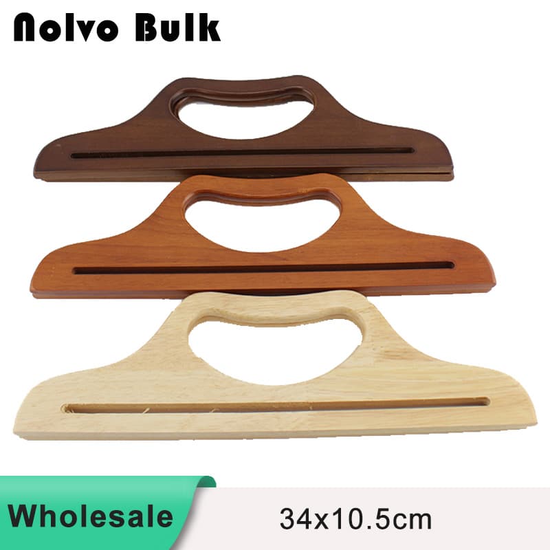 Fashion DIY Replacement Natural Solid Wood Bag Handle TD34*10.5