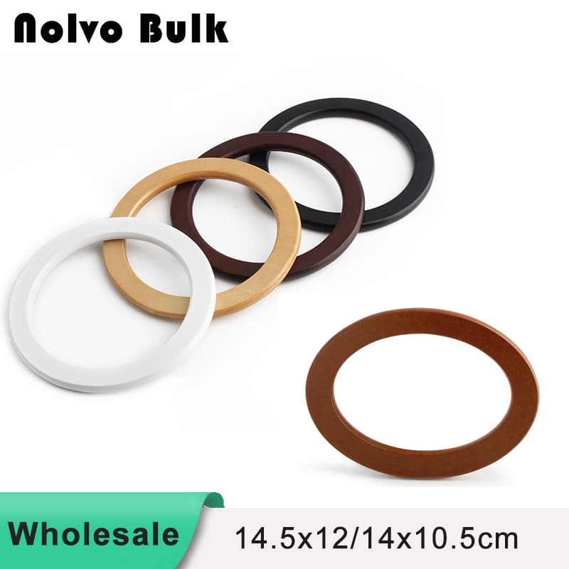 Round Shape Plywood Handle For Purse Accessory-BC14*10.5/14.5*12cm