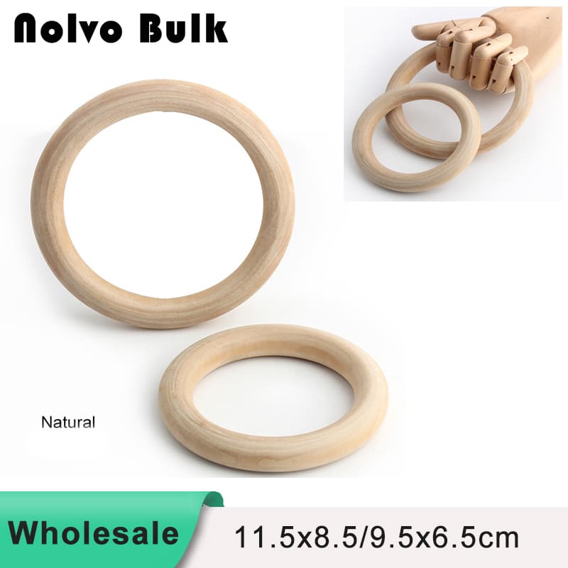 Thick Round Shape Plywood Handle For Bag Accessory-TD11.5*8.5/9.5*6.5cm