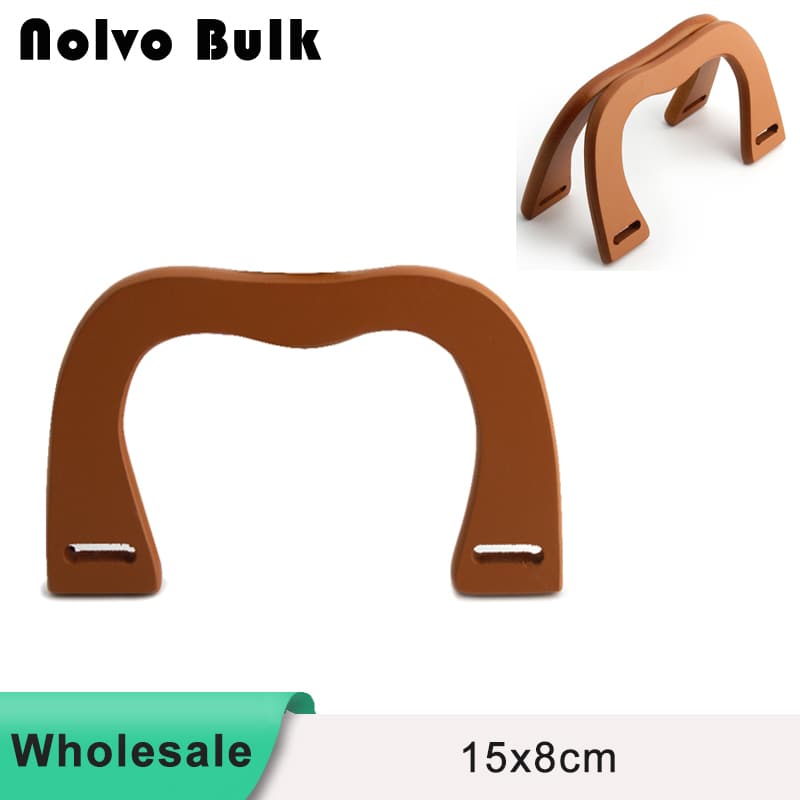 Glossy M-Shape Plywood Handle For Bag Parts & Accessories-BC15*8cm