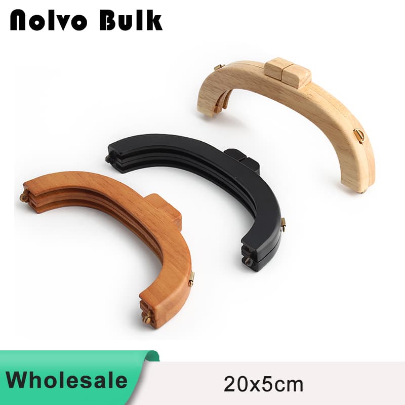 Fashion Solid Wood Handle For DIY Handmade Bag Accessories-TD20*5cm