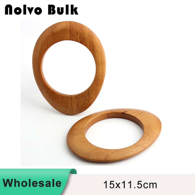 Egg-Shaped Wooden Handles For DIY Replacement Handbag-TD15*11.5cm