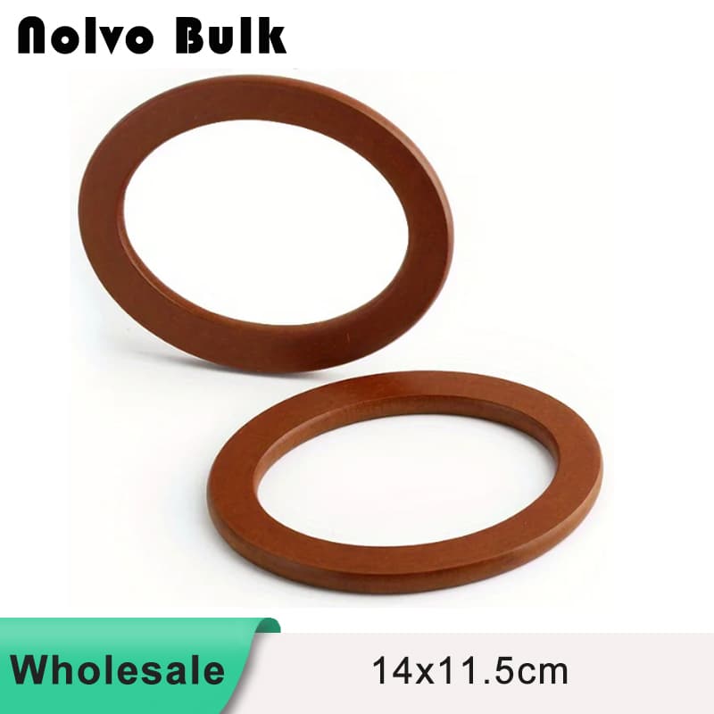 Oval Wooden DIY Crafts Sewing Accessories Wooden Handle Frame ​TS96TY14.5*12